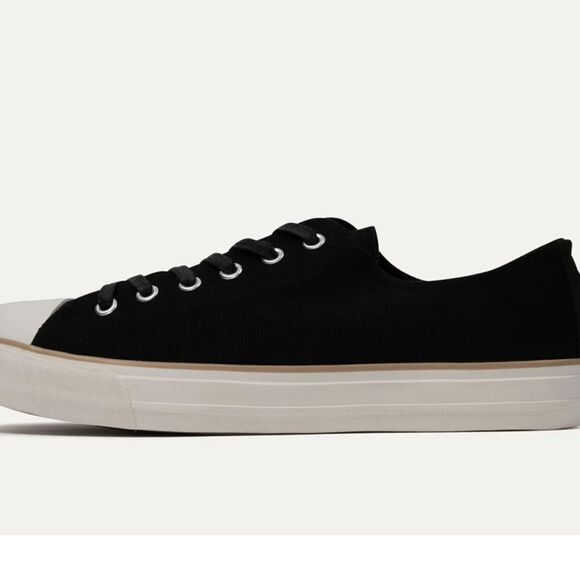 NEW‎ REPUBLIC NIGHT CAP CANVAS SNEAKER BLK 9.5 W/ 2 SOCKS NWT IN PACKAGING - Picture 1 of 9